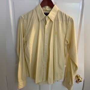 Ralph Lauren Polo Yellow/White Striped Button Down